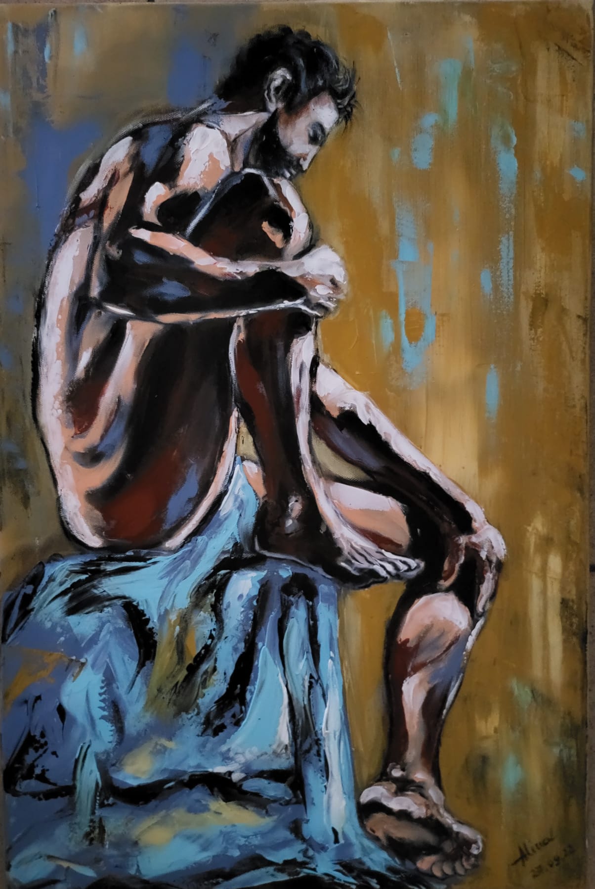 ArteDiAlina.com painting: Man in the mirror